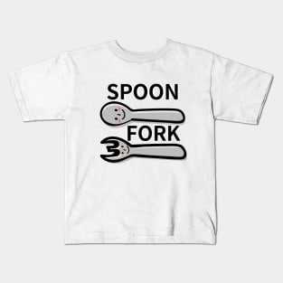 smile spoon and fork Kids T-Shirt